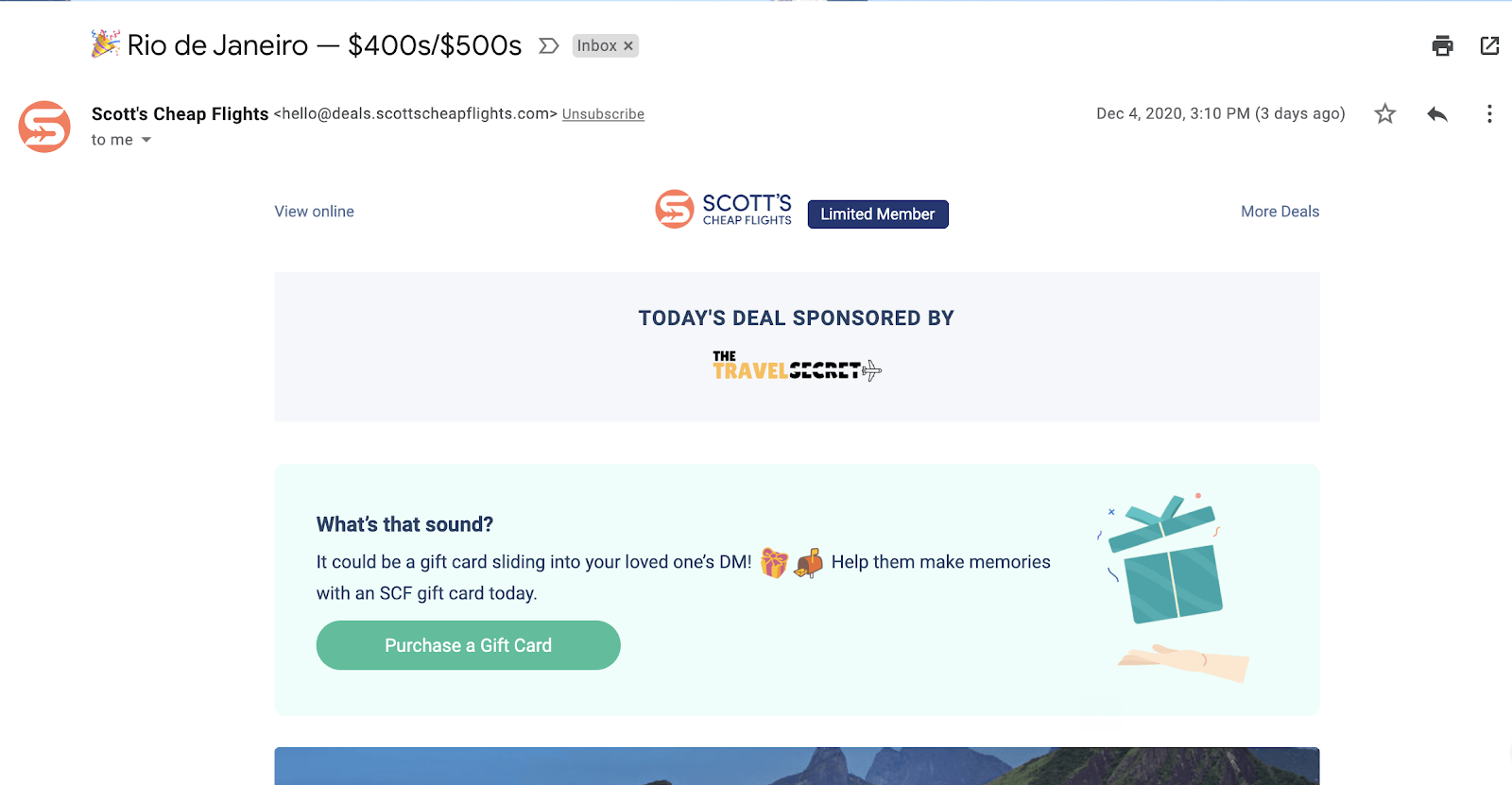 Scott's Cheap Flights