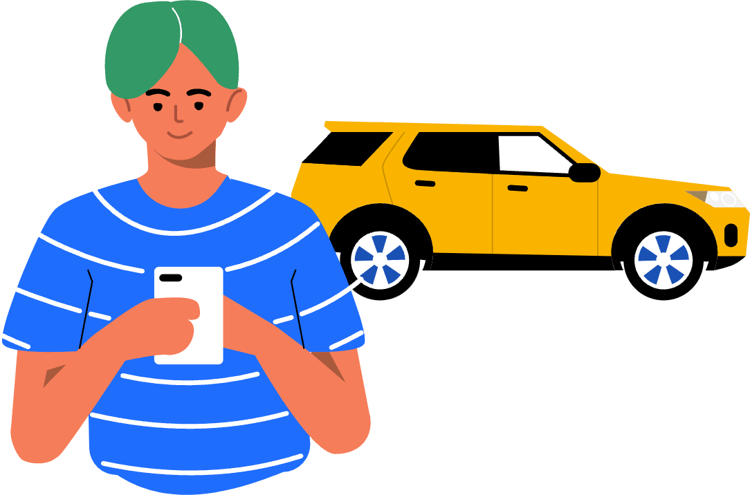 man filing a claim on phone