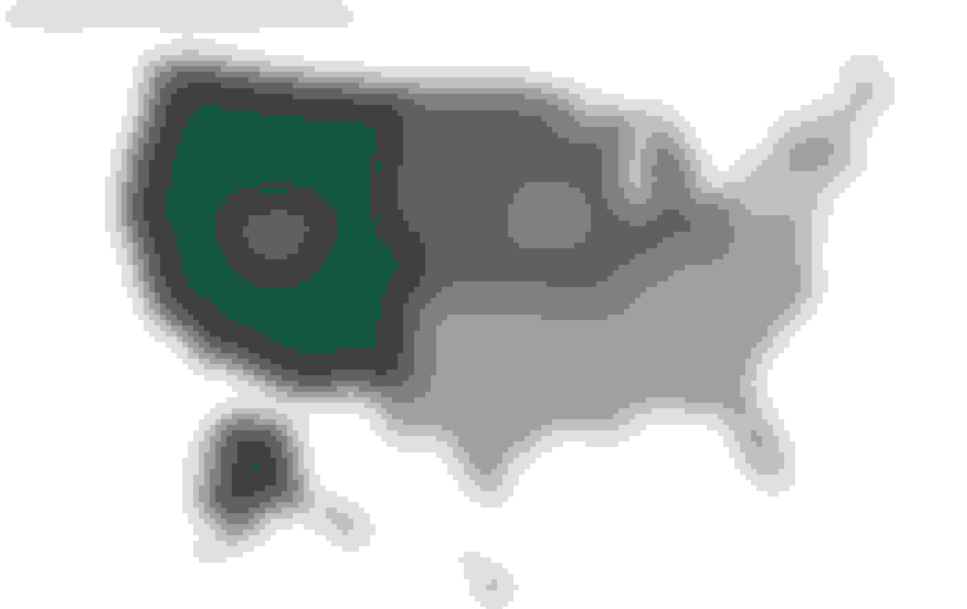 Map of monthly mortgage payments by US Census region