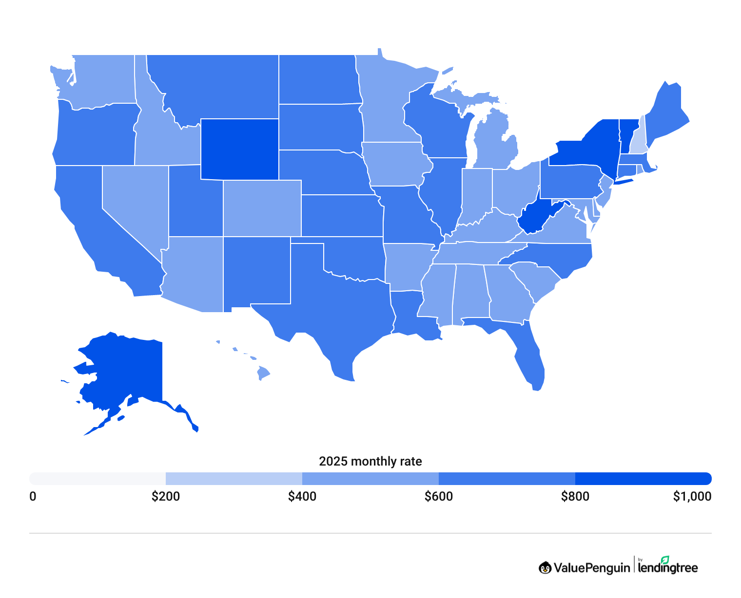 Average cost of health insurance change