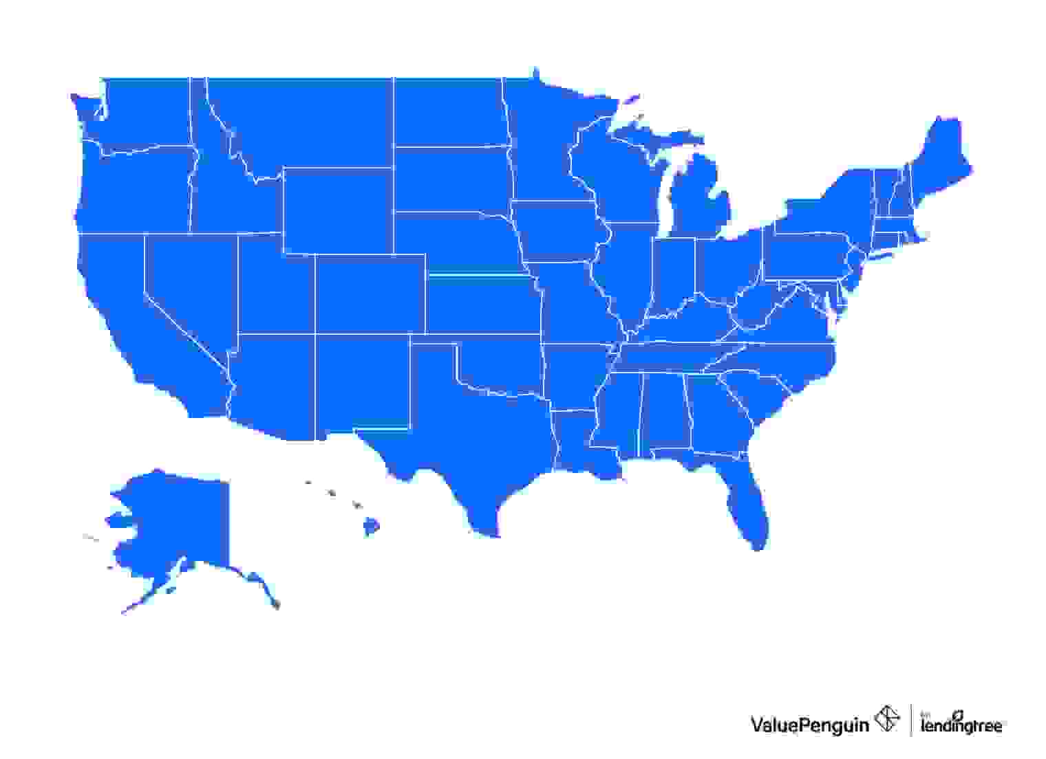 Blue Cross Blue Shield availability map