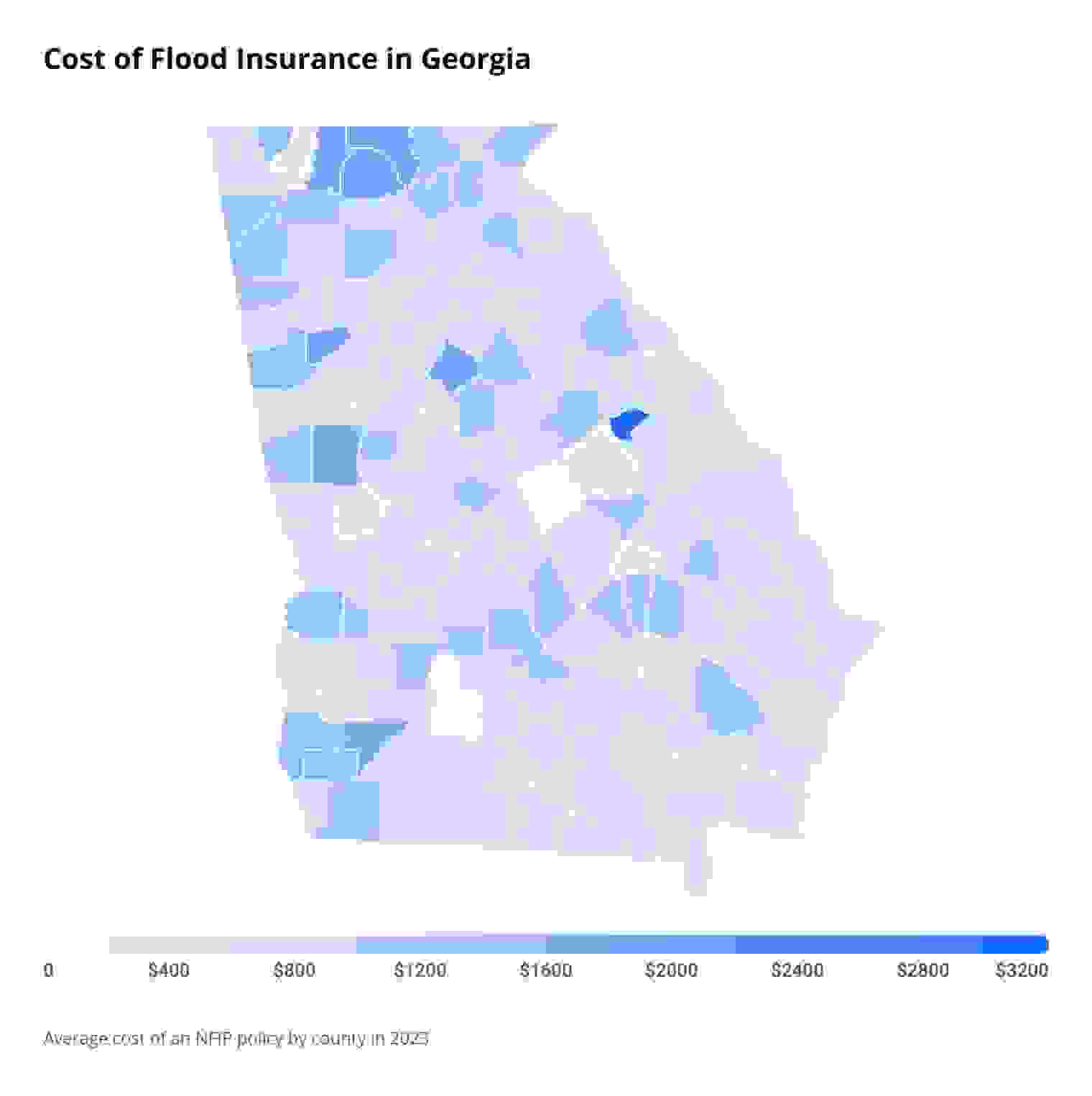 Cost of Georgia flood insurance