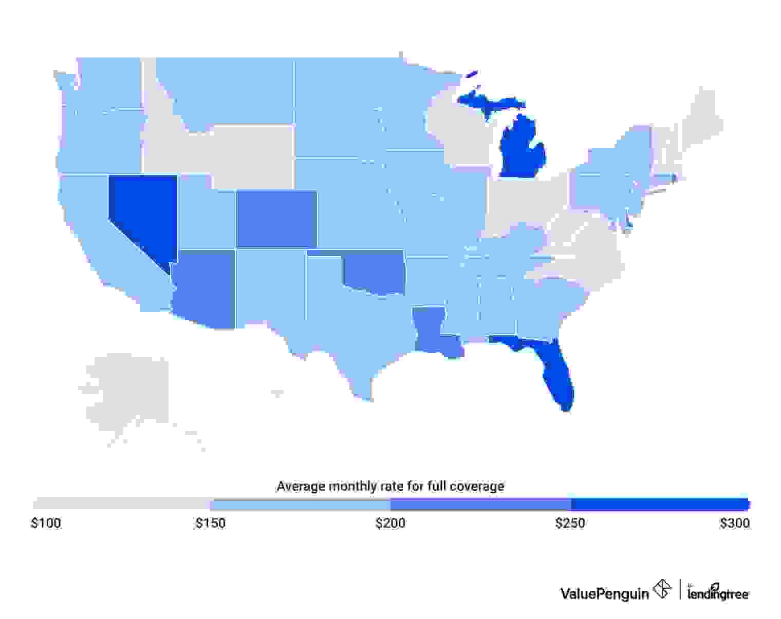 Average car insurance quotes by state