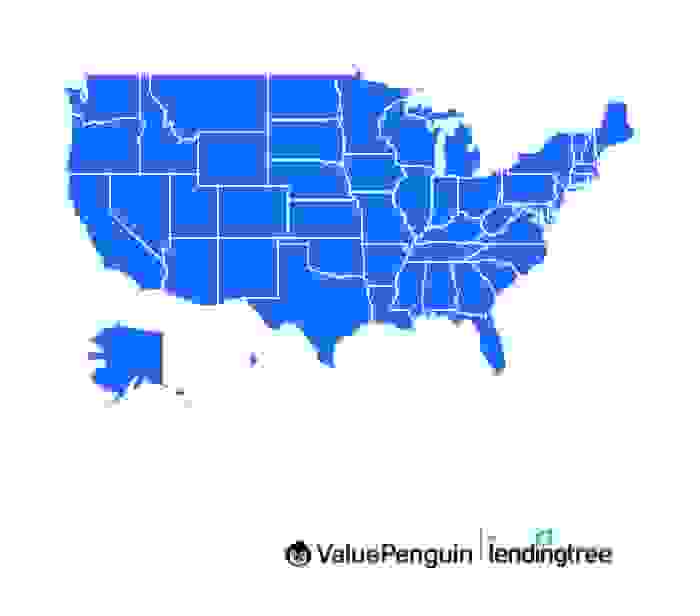 Blue Cross Blue Shield availability map