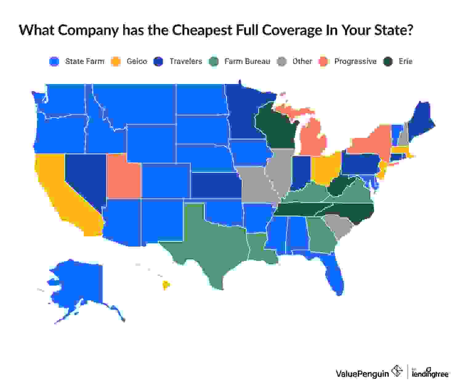 Cheapest auto insurance full coverage companies by state
