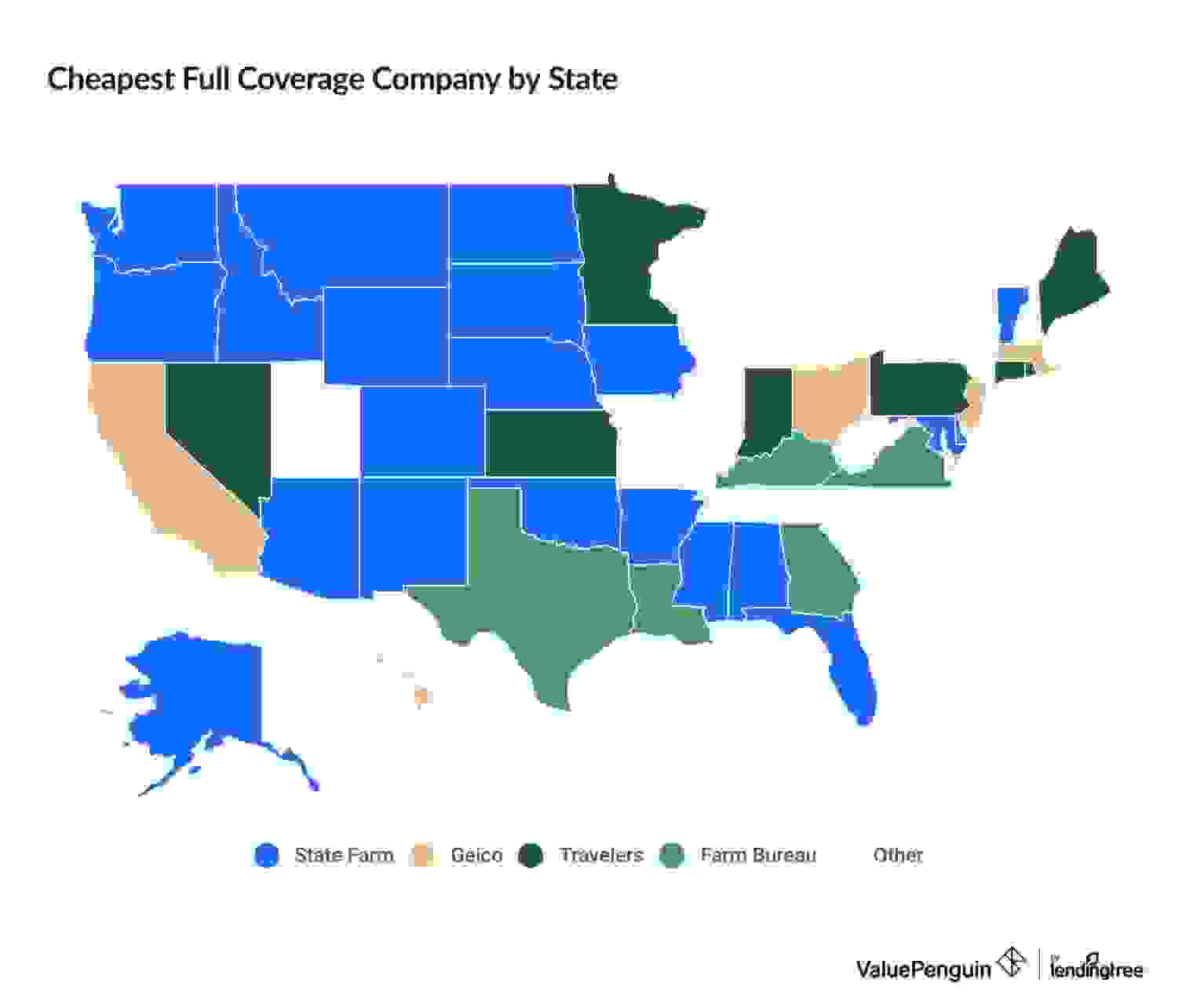 Cheapest auto insurance full coverage companies by state