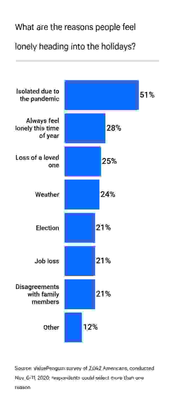 Reasons for loneliness during the holidays