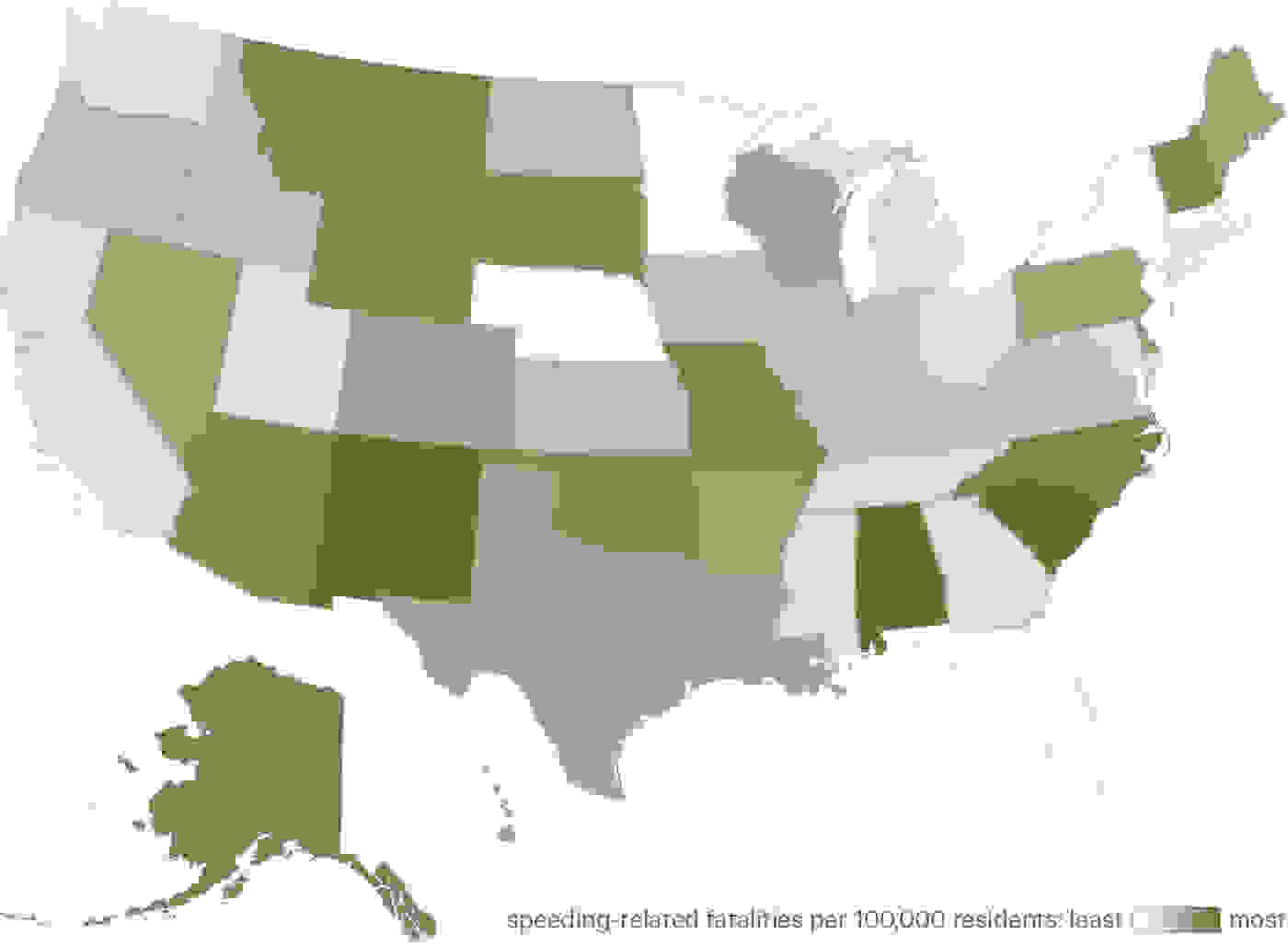 States Where Speeding Causes The Most Deaths