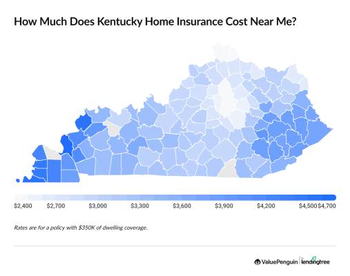 Most affordable home insurance options in Kentucky by city