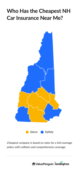 Cheapest car insurance companies in New Hampshire