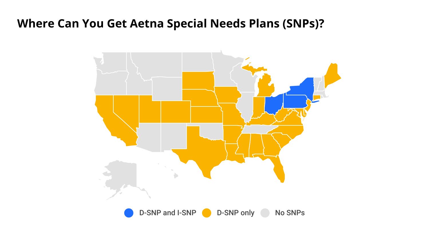 Availability of Aetna Special Needs Plans