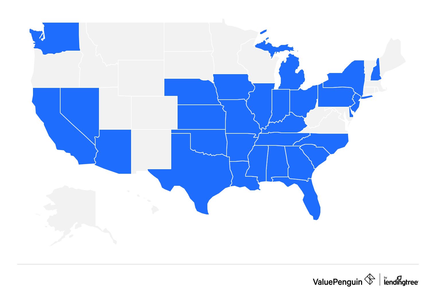 Graph showing where Ambetter sells health insurance