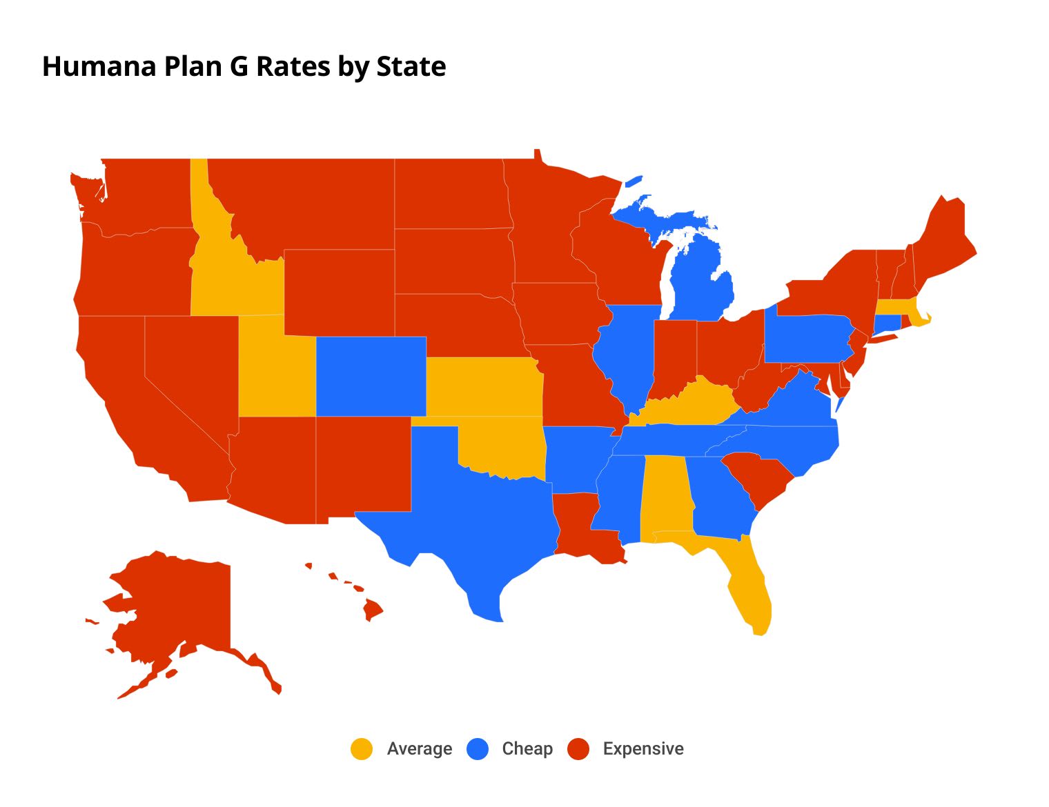 Humana Plan G rates by state
