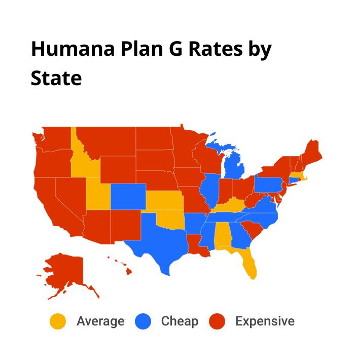 Humana Plan G rates by state