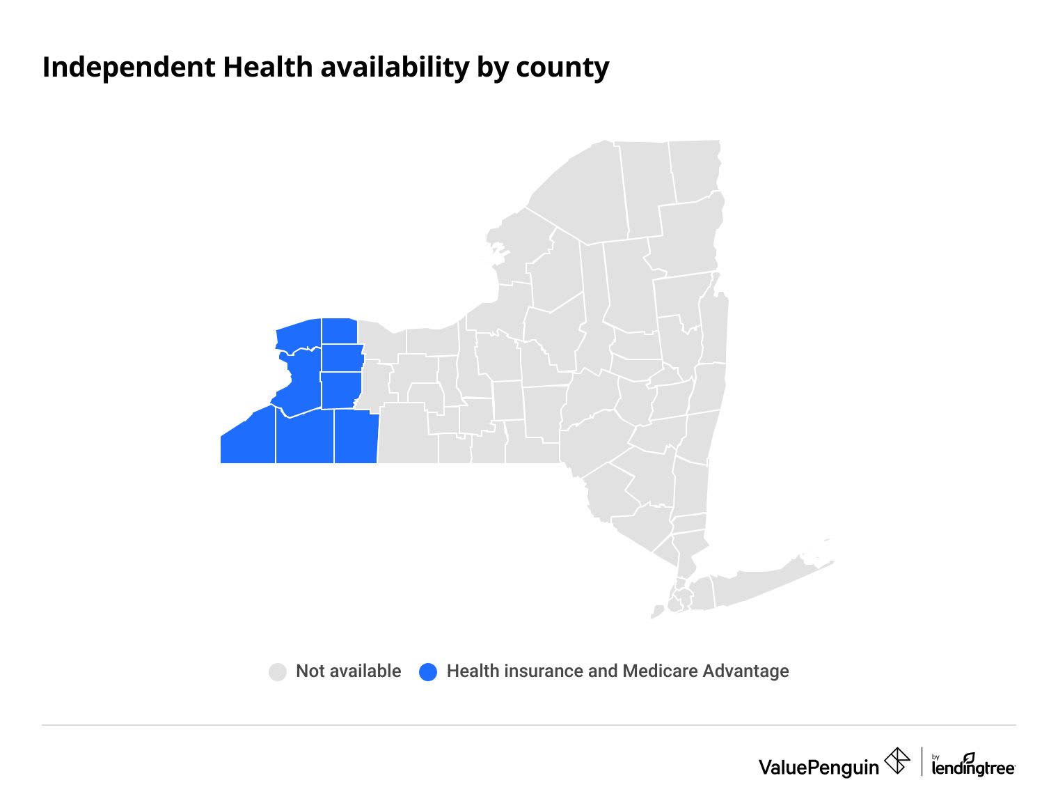 Graph showing where Independent Health is available