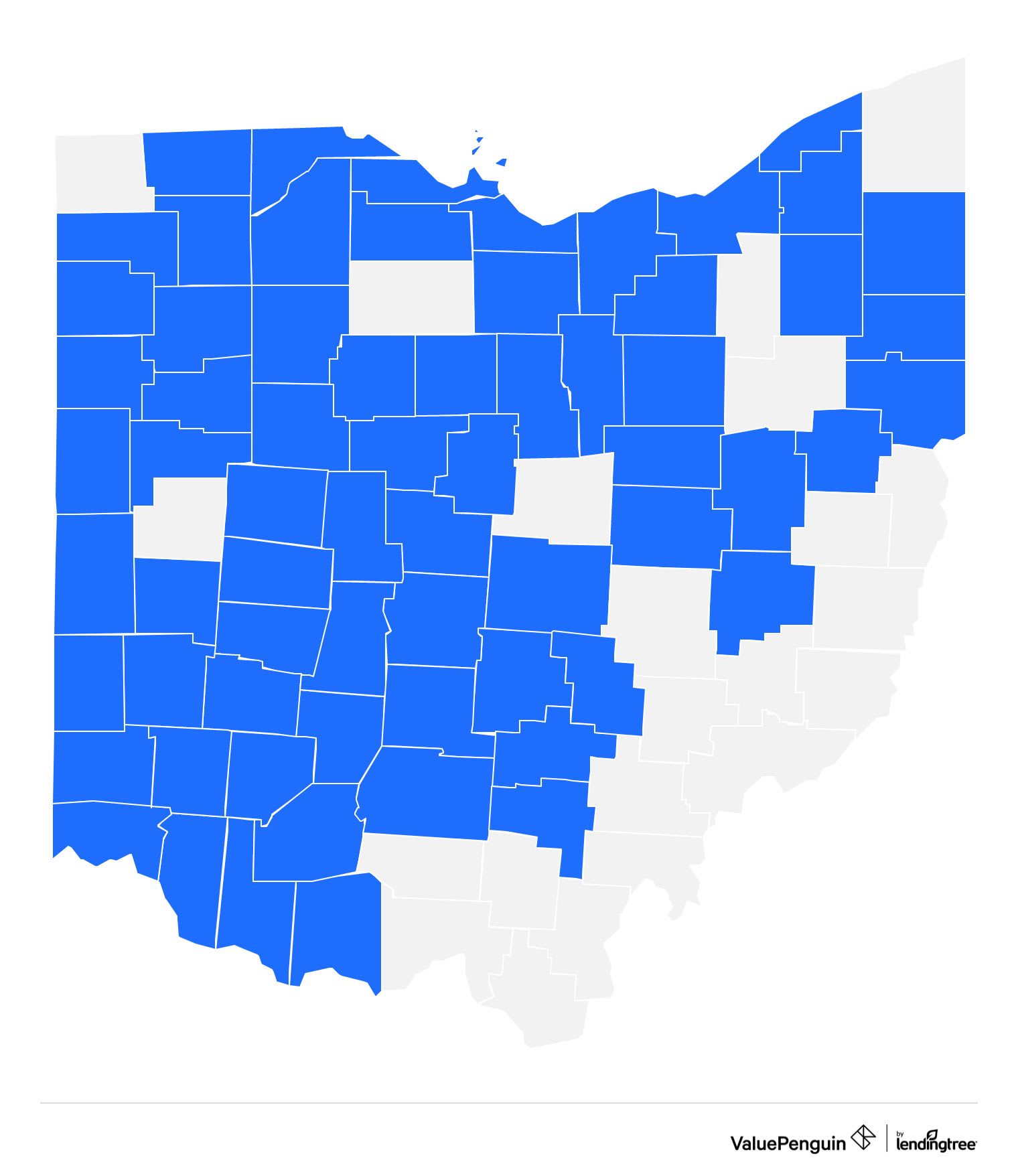 Map of Ohio showing where Devoted Health sells Medicare Advantage plans