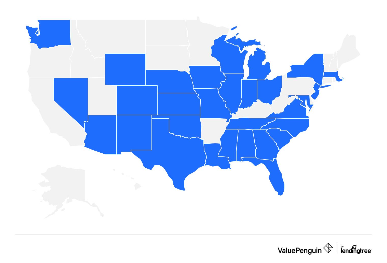 Map showing where UnitedHealthcare sells marketplace plans