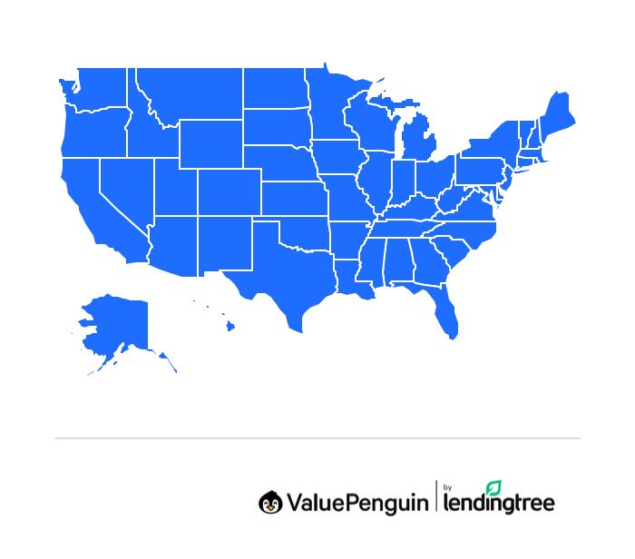 Blue Cross Blue Shield availability map