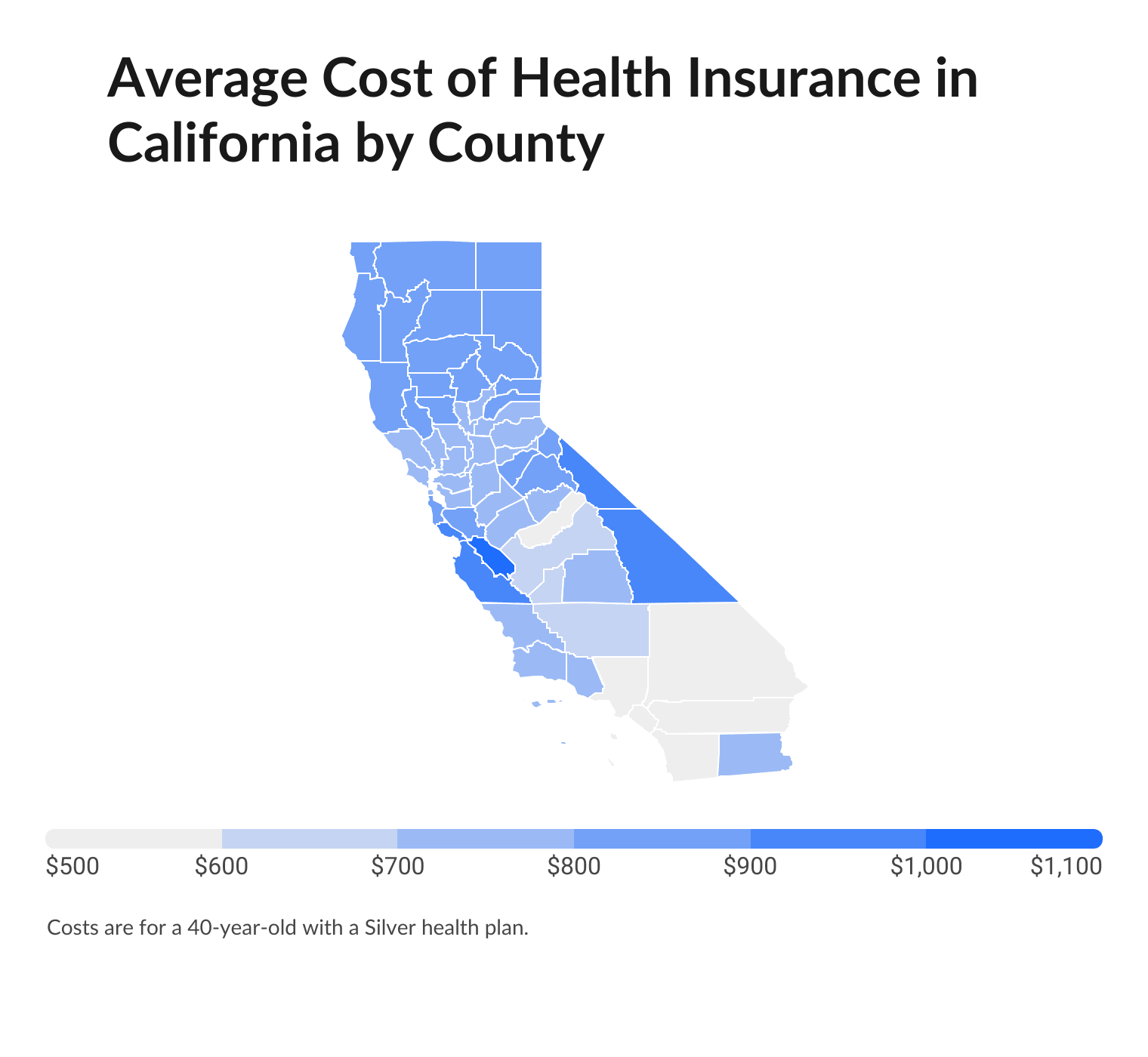 Health Insurance Rates by California County