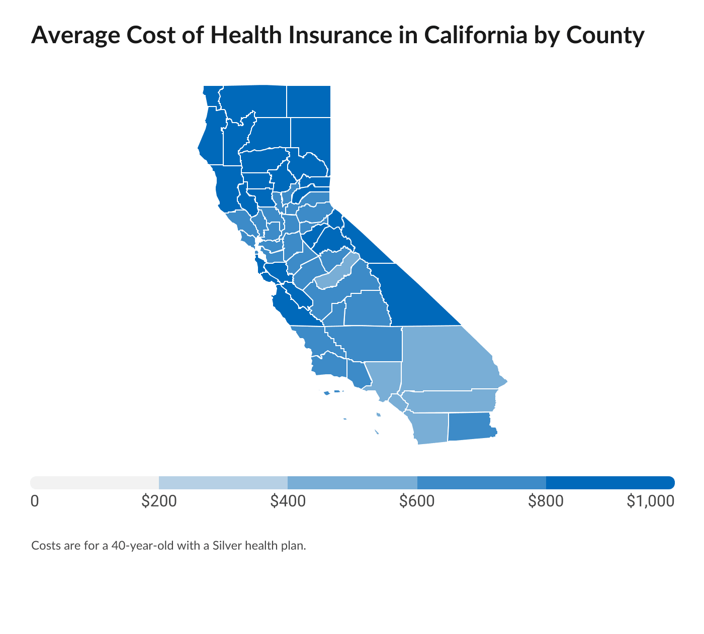 Health Insurance Rates by California County