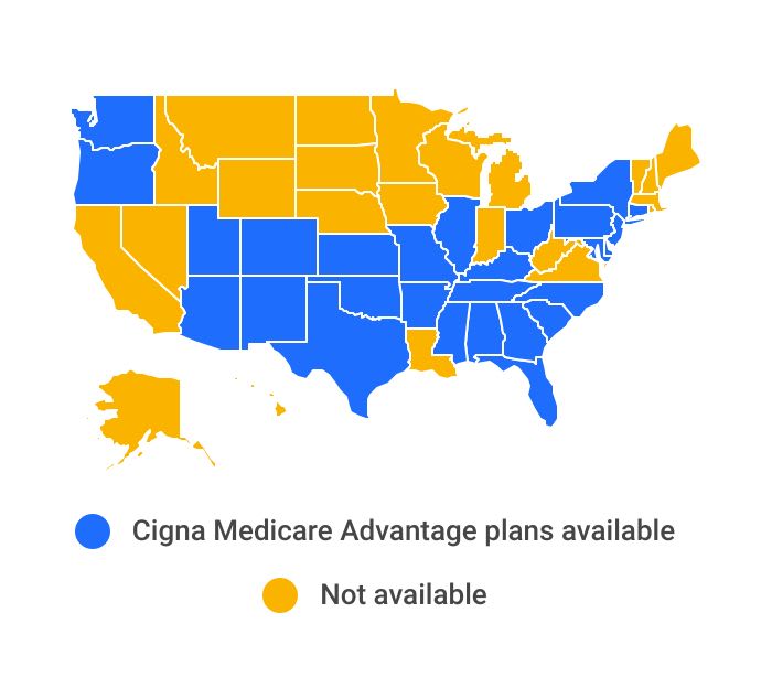 Cigna Medicare Advantage plan availability by state