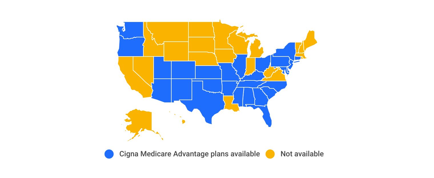 Cigna Medicare Advantage plan availability by state