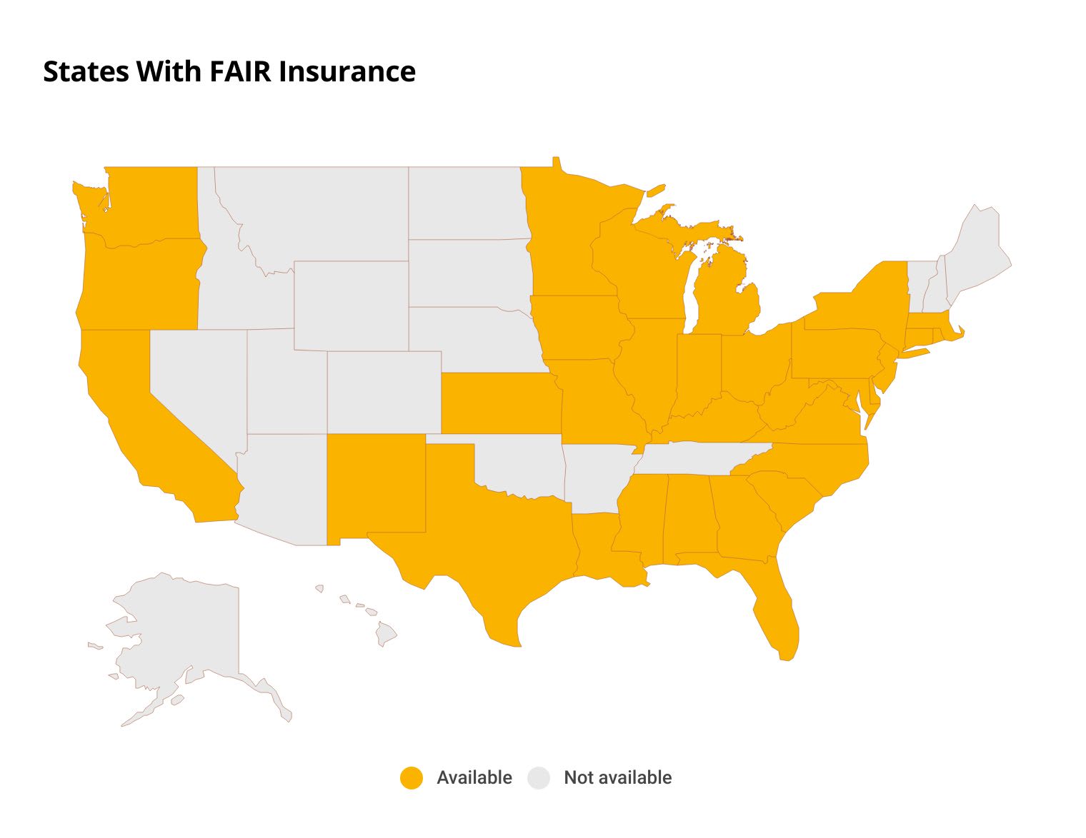 States with FAIR insurance plans