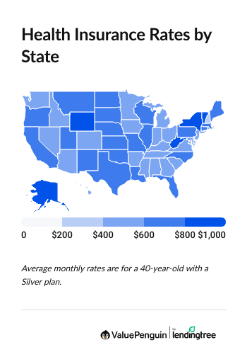 map of health insurance costs by state