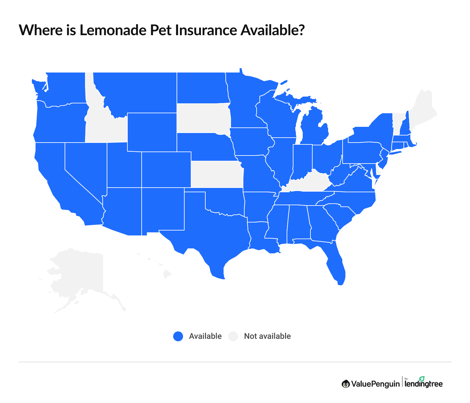 Where is Lemonade pet insurance available?