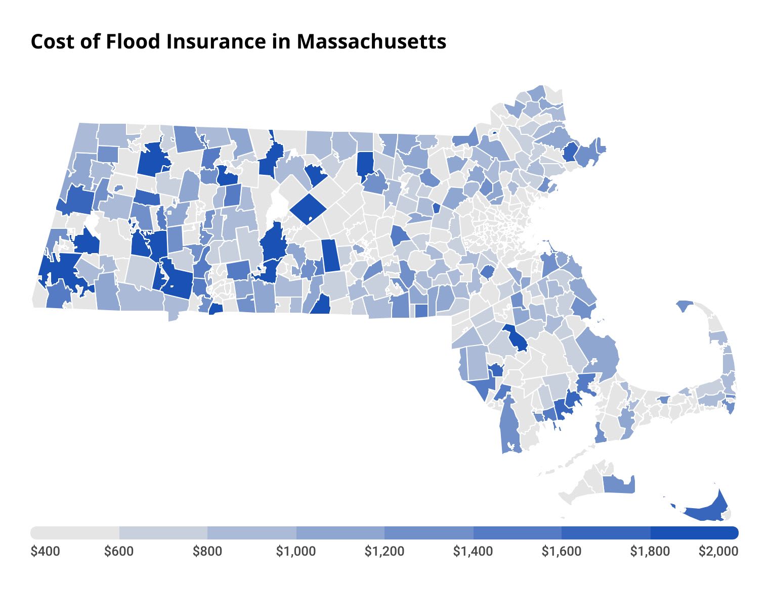 Cost of Massachusetts flood insurance
