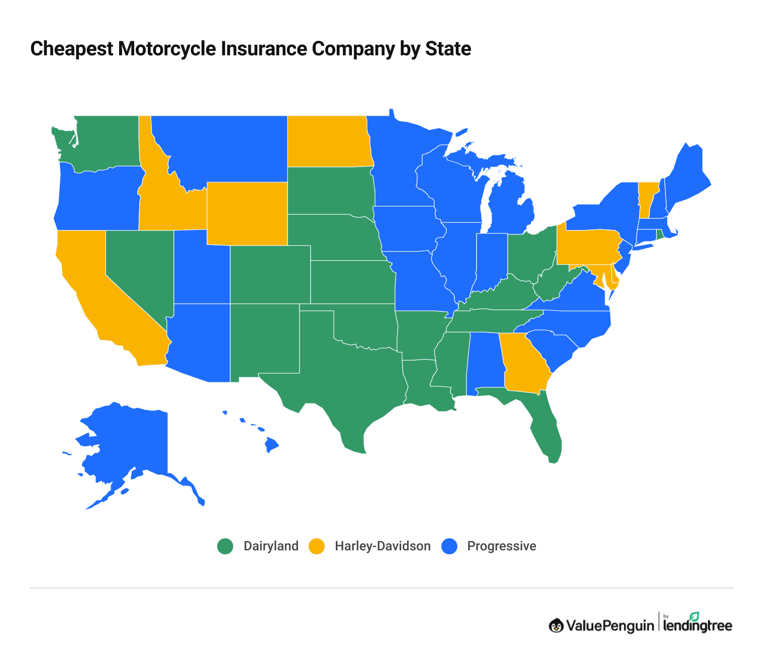 Cheapest motorcycle insurance company in each state