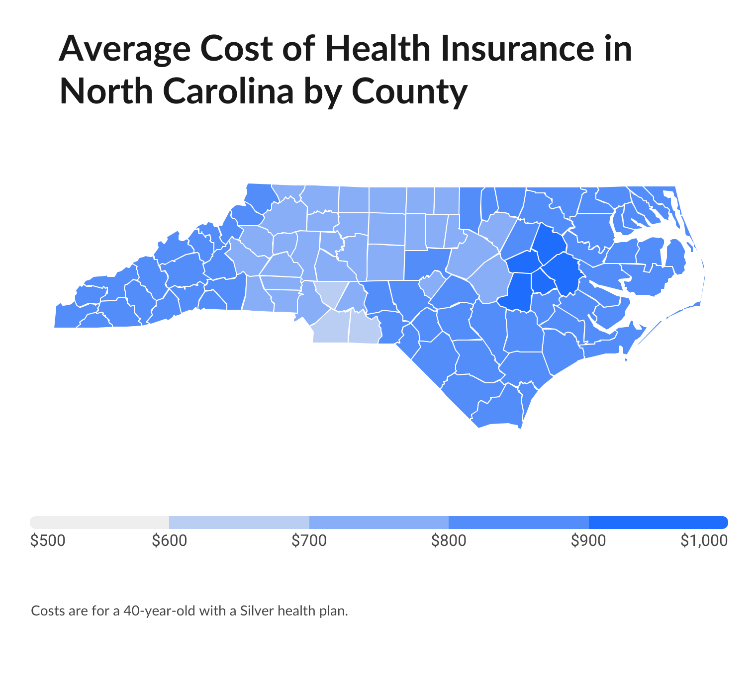 Health Insurance Rates by NC County