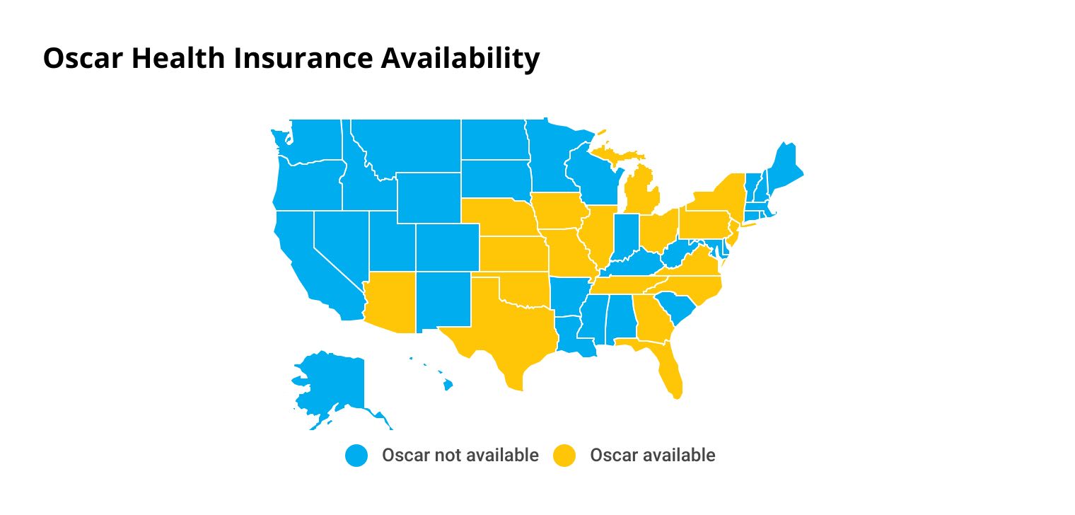 States where Oscar health plans are available