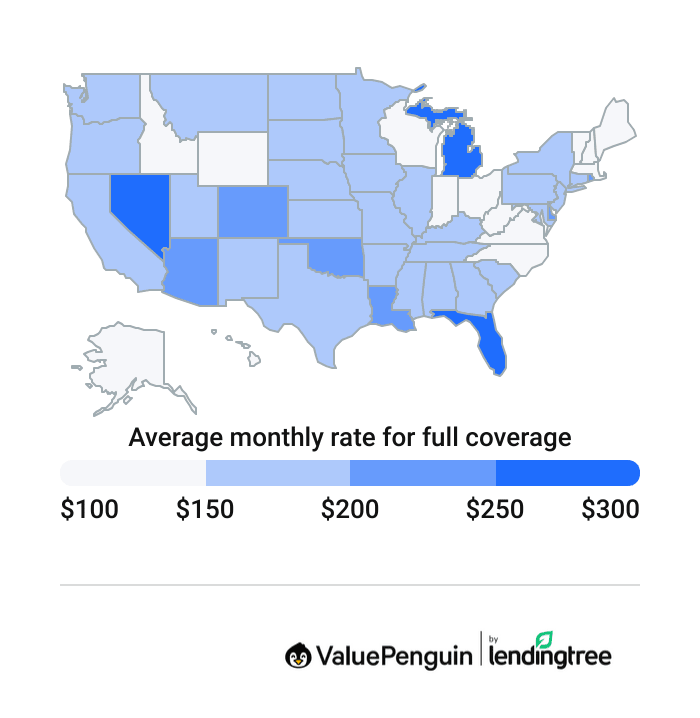 Average car insurance quotes by state