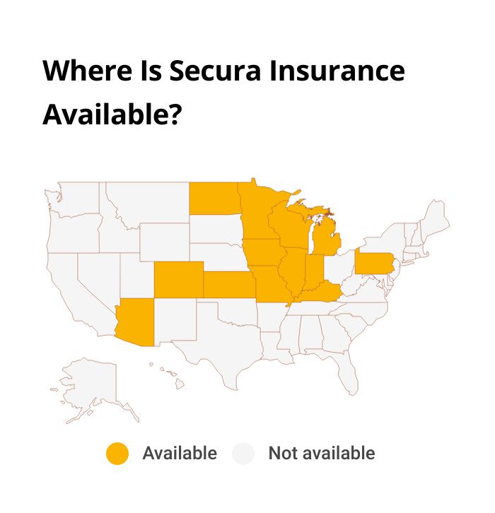 states where Secura insurance is available