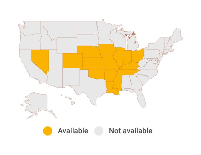 Shelter Insurance availability by state