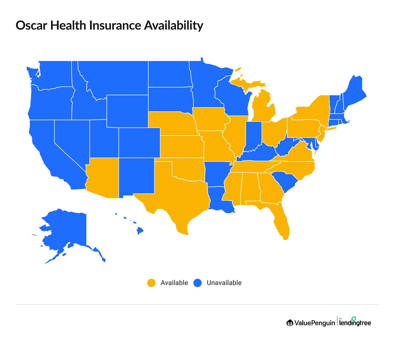States where Oscar health plans are available