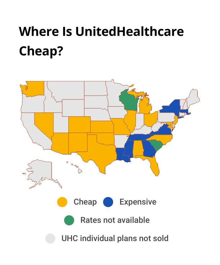 States Where UnitedHealthcare is Cheap
