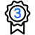 3rd place ribbon icon