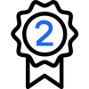 2nd place ribbon icon