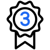 3rd place ribbon icon