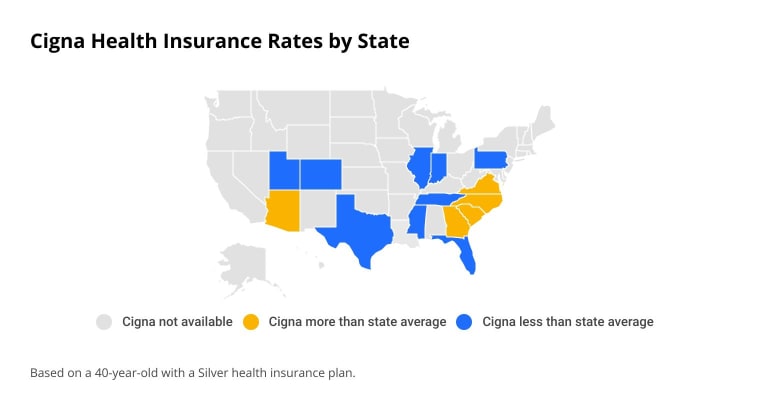 Cigna health insurance rates by state
