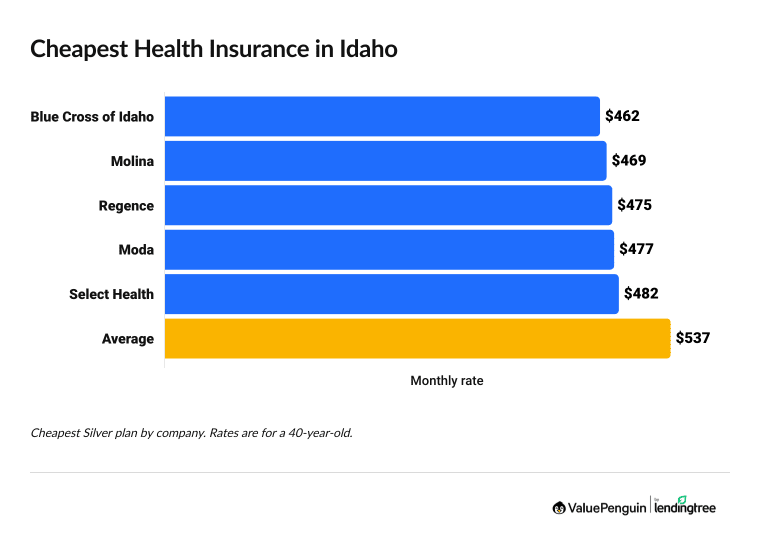 Cheapest health insurance companies in Idaho