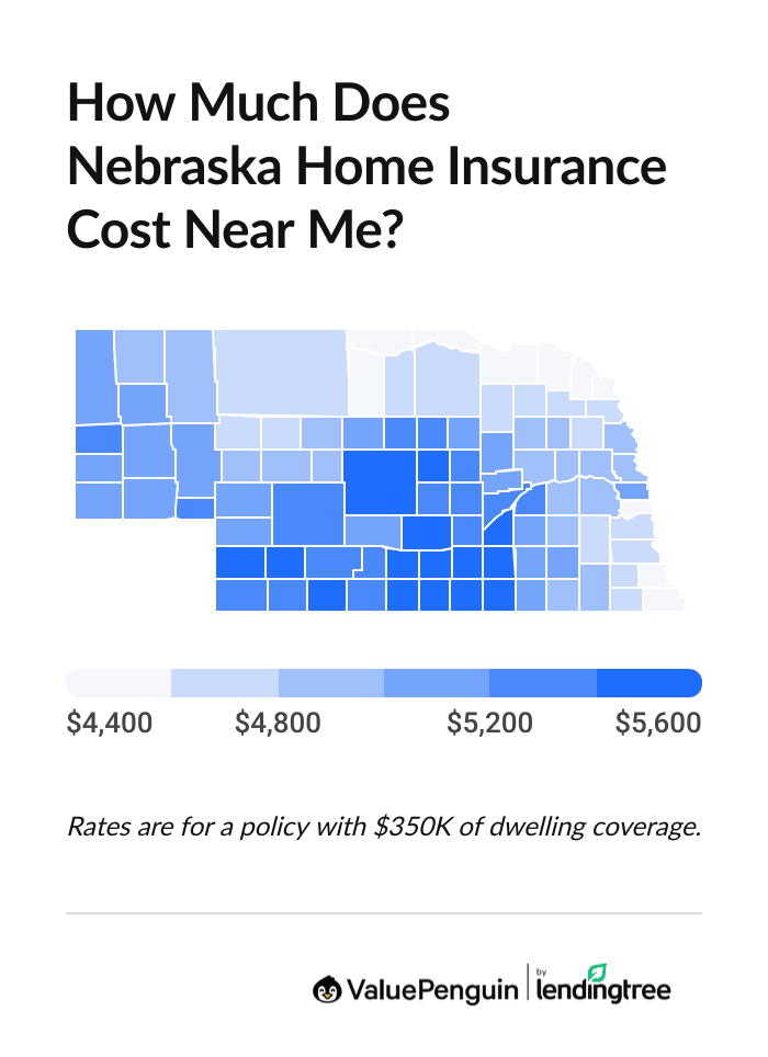 Average home insurance quotes in Nebraska by city