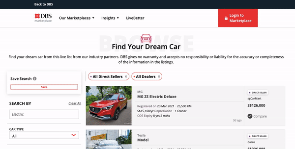 DBS Car marketplace