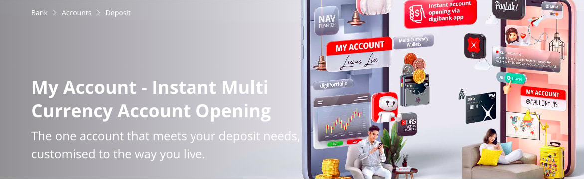DBS My Account Multi currency account