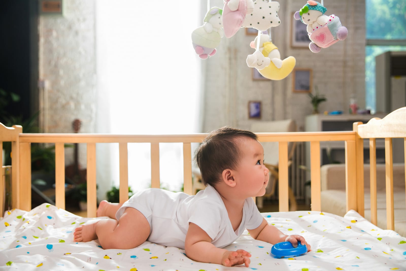 Baby in crib