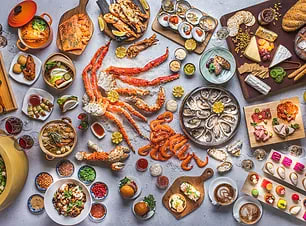 seafood and international buffet