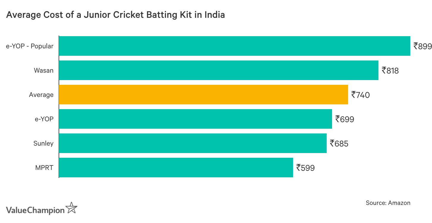 The Average Cost of a Cricket Kit in India 2020 ValueChampion India