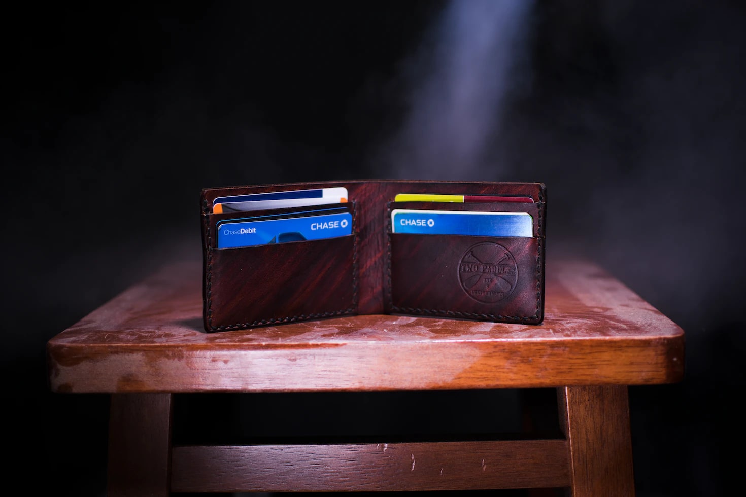 picture of an open wallet on a table